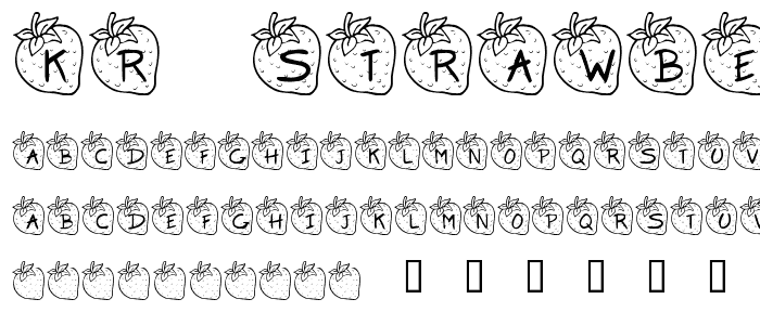 KR Strawberry font